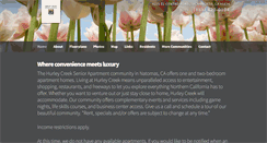 Desktop Screenshot of hurleycreekseniorapts.com